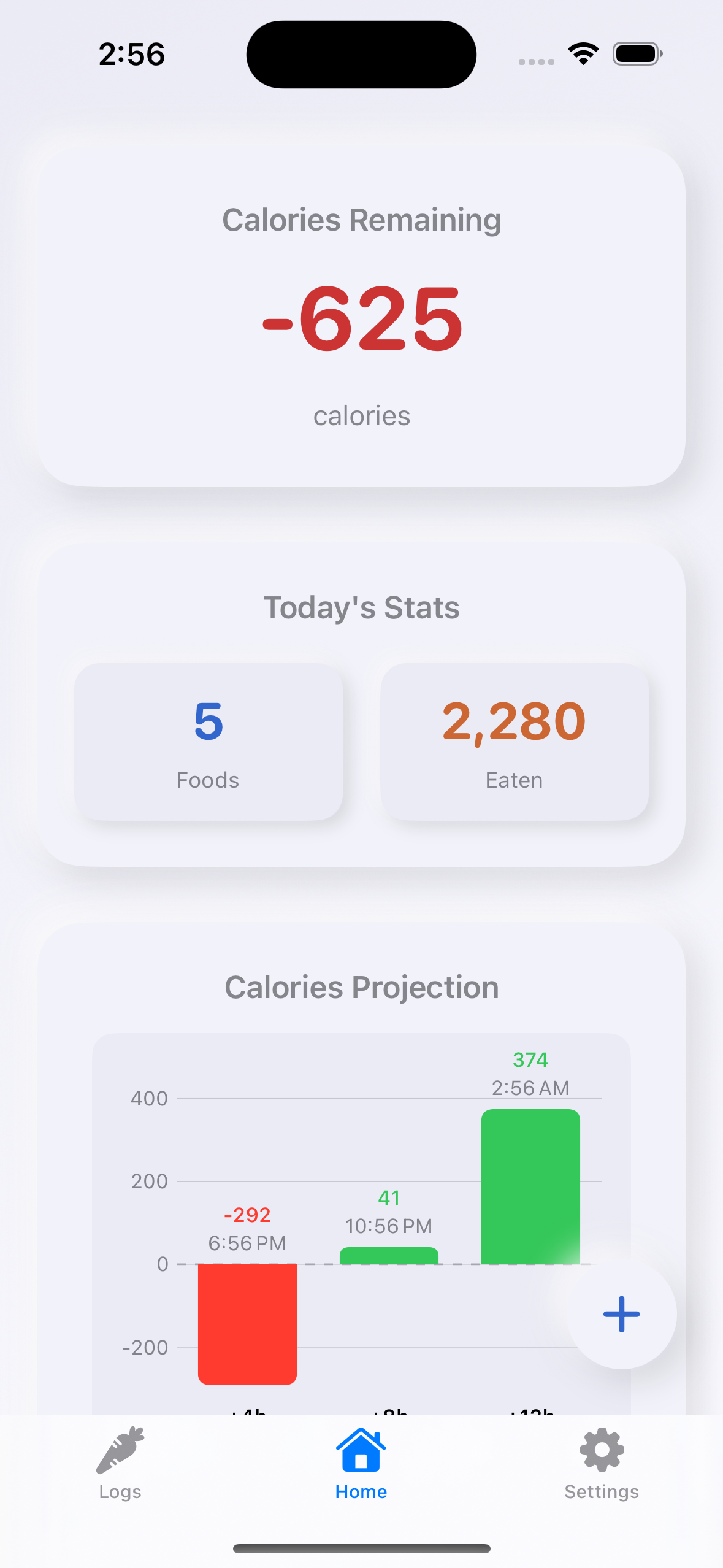 Calories Budget App Screenshot